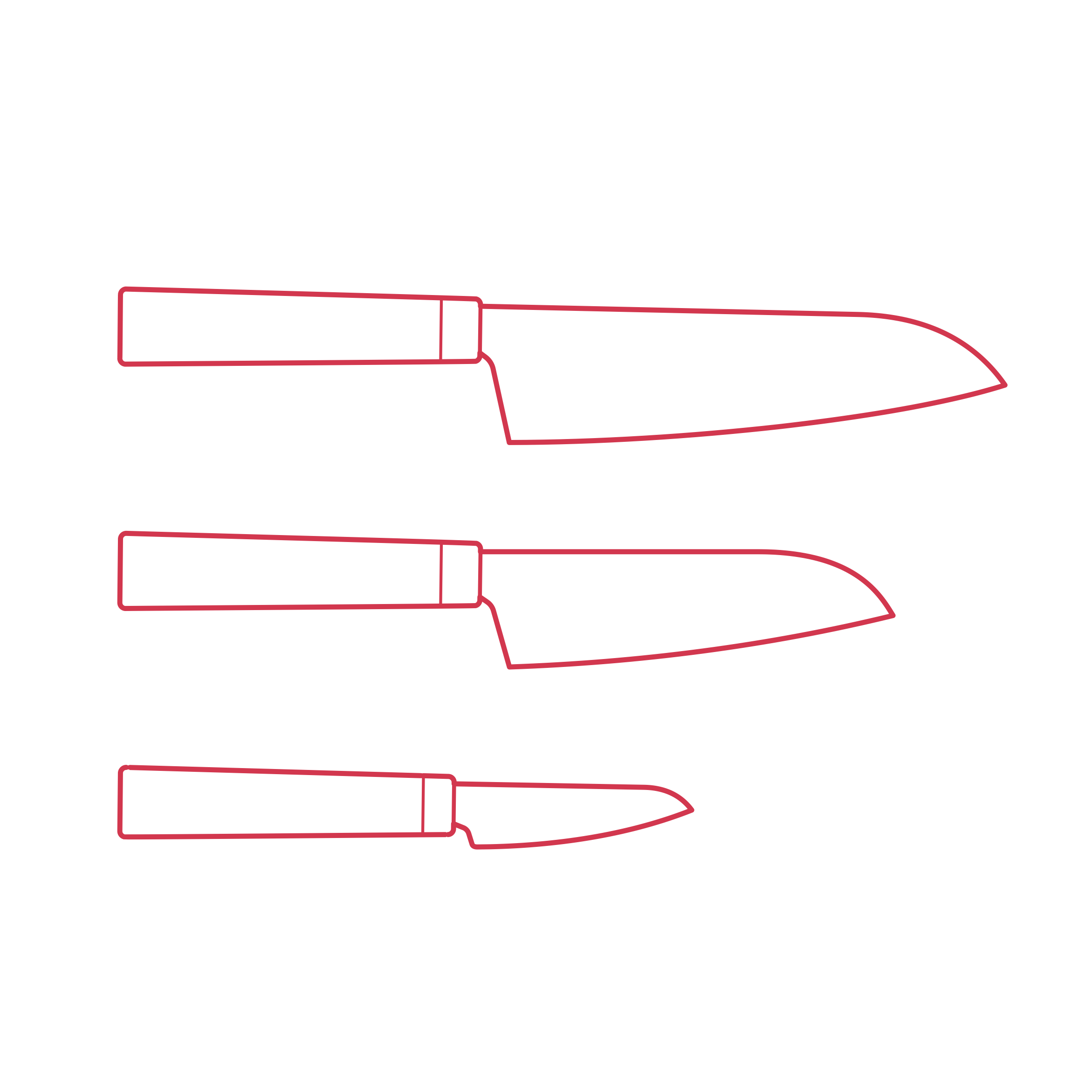 Objects Kitchen Knives Ikea Forslag 3 Piece Knife Set Digital Sketch Svg Design Free Vectors
